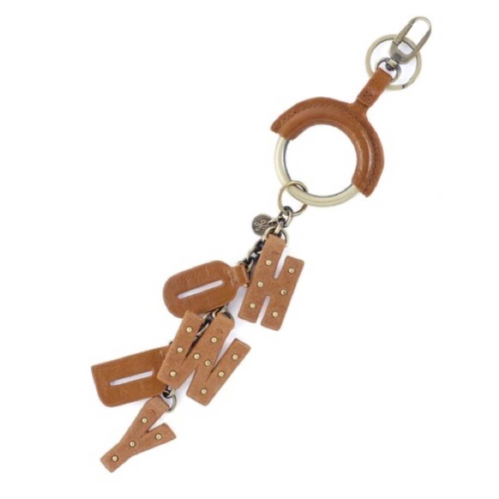 HOBO Howdy Charm Fob Truffle - Leather Bag Charm Keychain - Picture 11 of 14